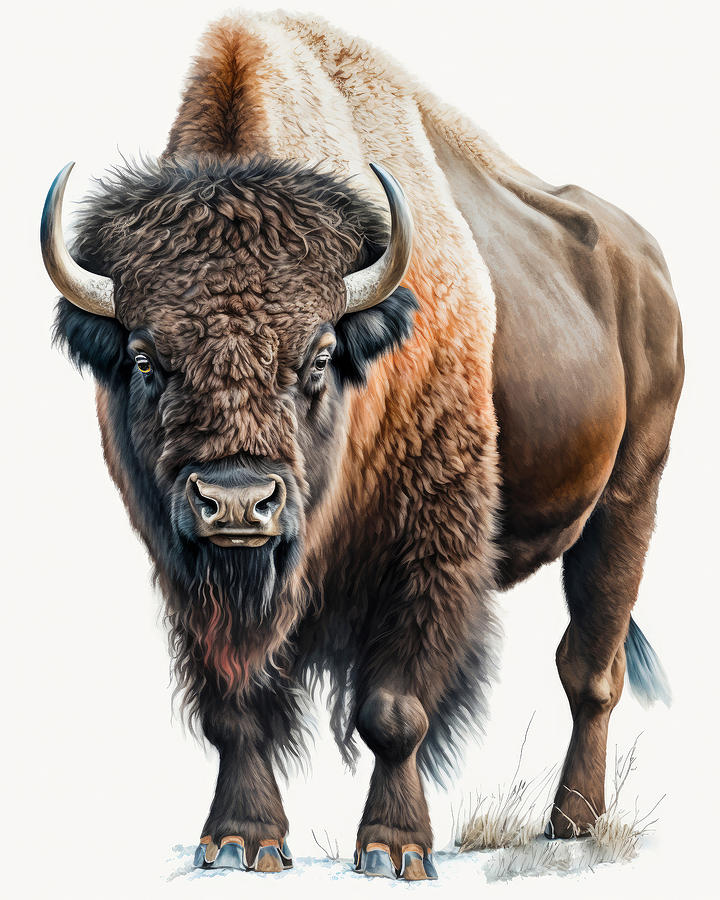 Bison Buffalo Painting by Land of Dreams - Fine Art America