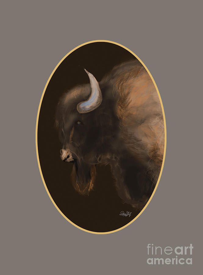 Bison Digital Art by Doug Gist