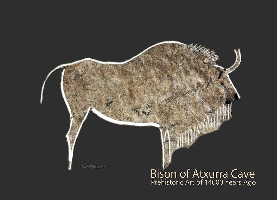 Bison of Atxurra Digital Art by Asok Mukhopadhyay