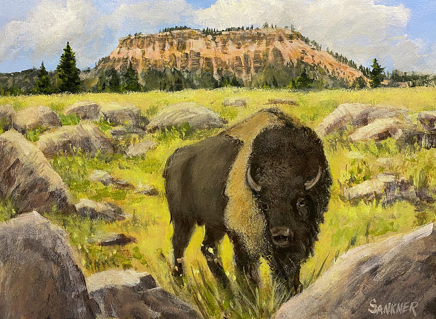 Bison Painting by Robert Sankner