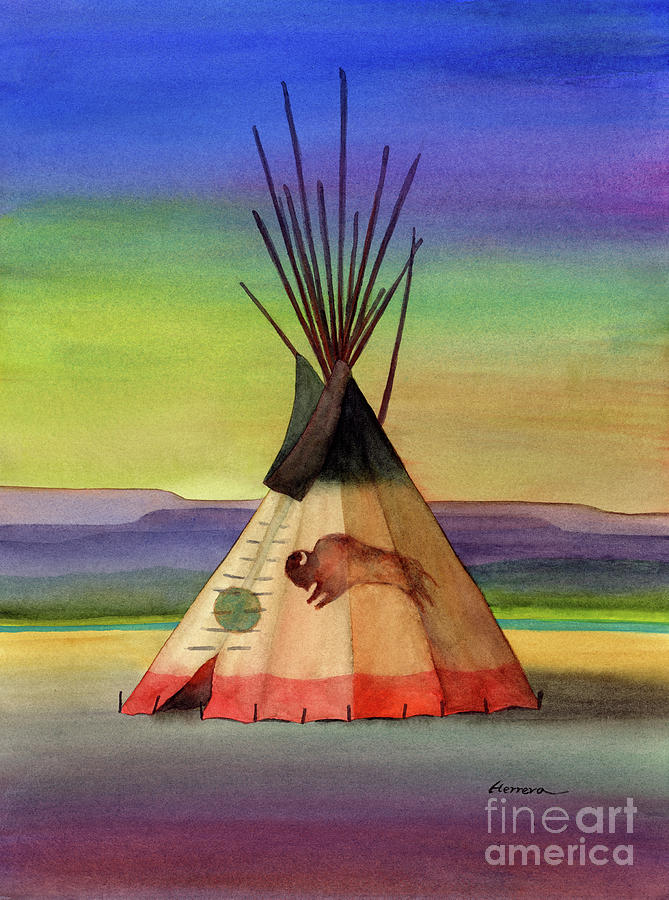 Bison Tepee 3 Painting