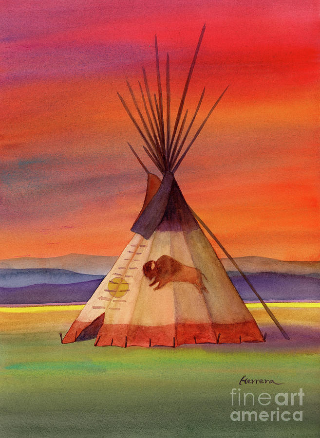 Bison Tepee 4 Painting