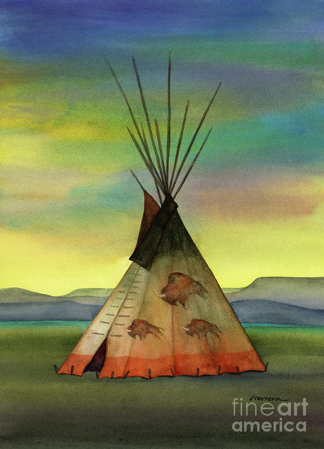 Bison Tepee Painting