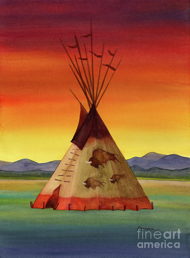 Bison Tepee 2 Painting