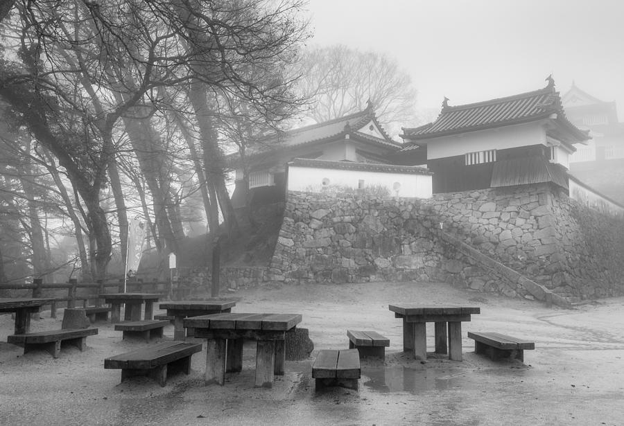 Bitchuu Matsuyama Takahashi castle Japan in mist Photograph by Toby Howard