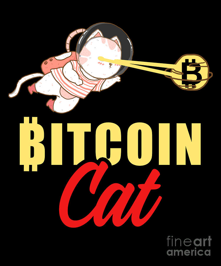 Bitcoin Cat Laser Eyes Crypto BTC Cryptocurrency Gift Digital Art by ...