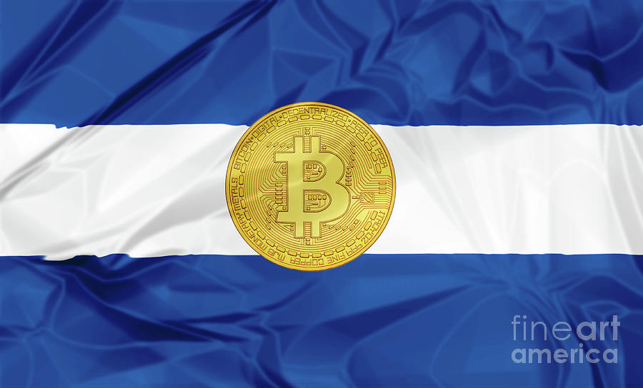 Bitcoin Flag of El Salvador Photograph by Benny Marty