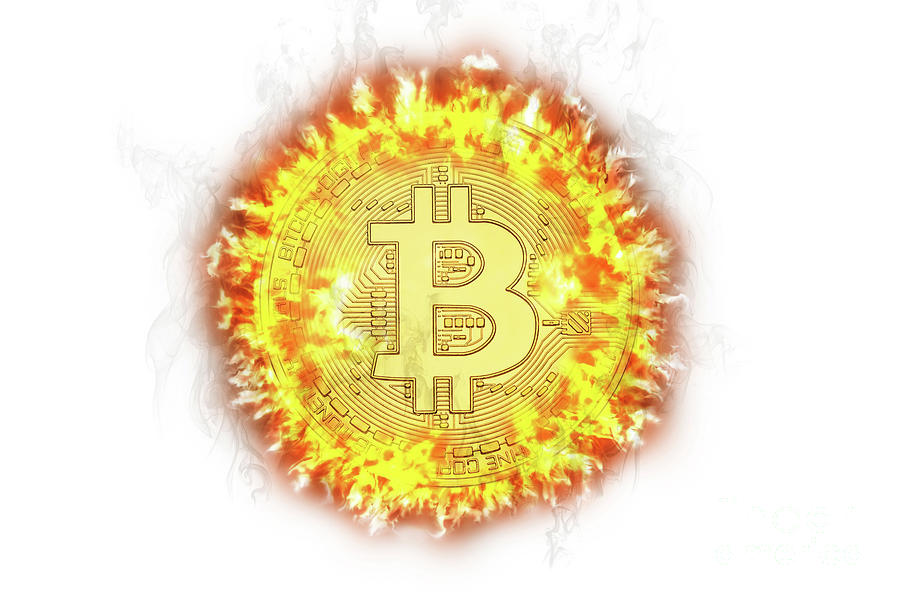 Bitcoin on fire for new record Photograph by Benny Marty