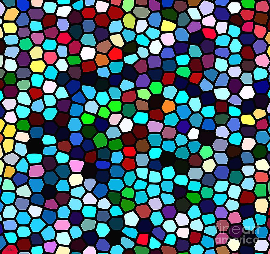 Bits of Colors Abstract Design Digital Art by Ramona Matei
