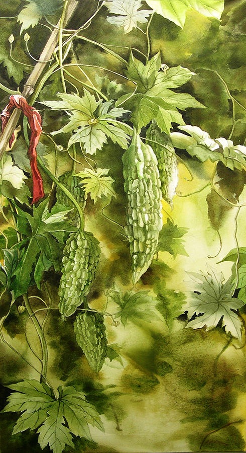 Bitter Melons Painting by Alfred Ng
