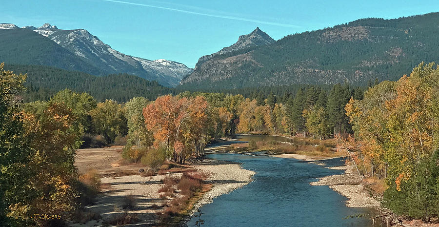 Bitterroot River Montana Fall by Joseph J Stevens