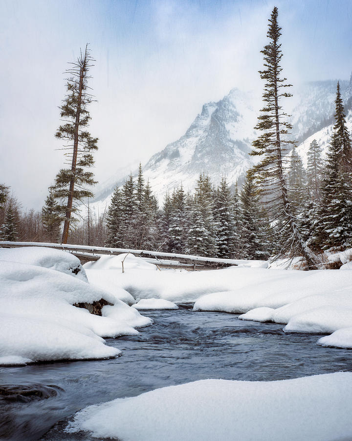 Winter Photograph - Bitterroot Winter Creek 2 by Matt Hammerstein