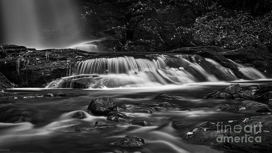 Bittersweet Falls in Black and White  Photograph by Steve Brown