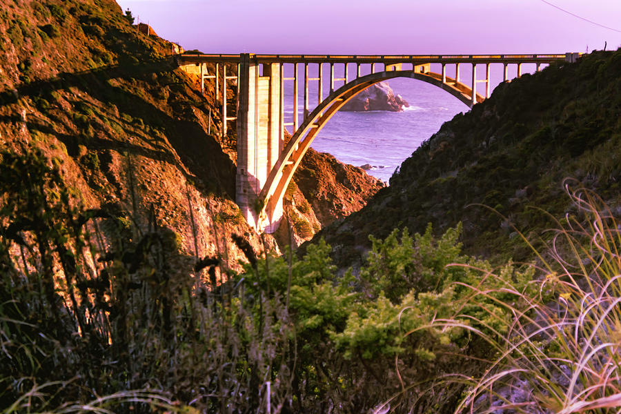 Bixby Bridge At Sunset Photograph by Her Arts Desire