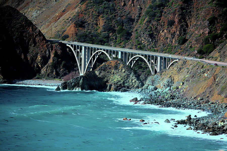 Big Creek Bridge Monterey Big Sur Color Photograph by Chuck Kuhn