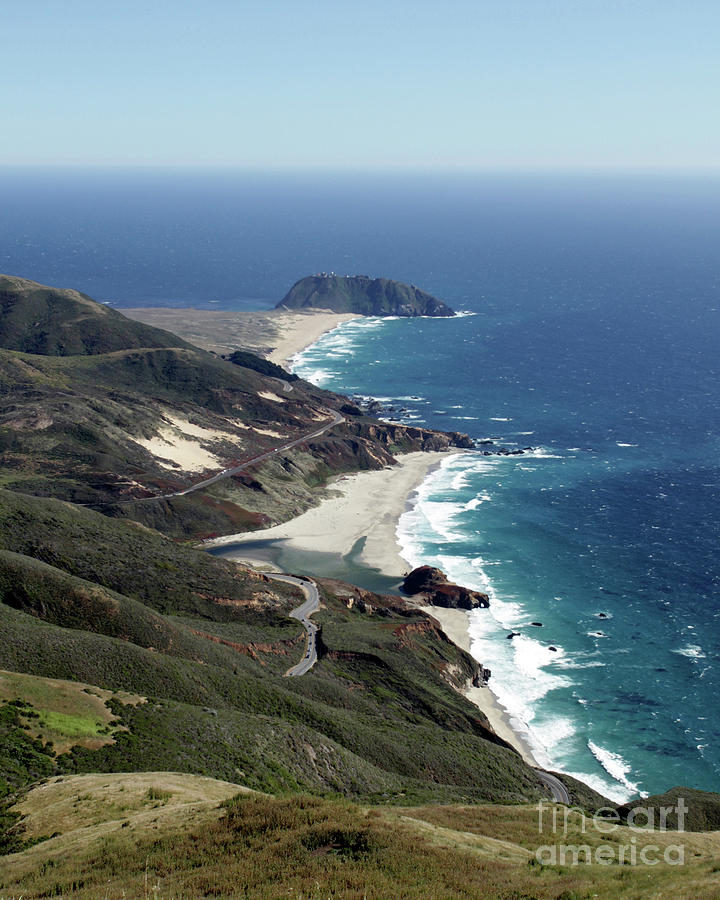 Beach Photograph - View looking south from Cerro Hill on the Brazil Ranch of P by Monterey County Historical Society