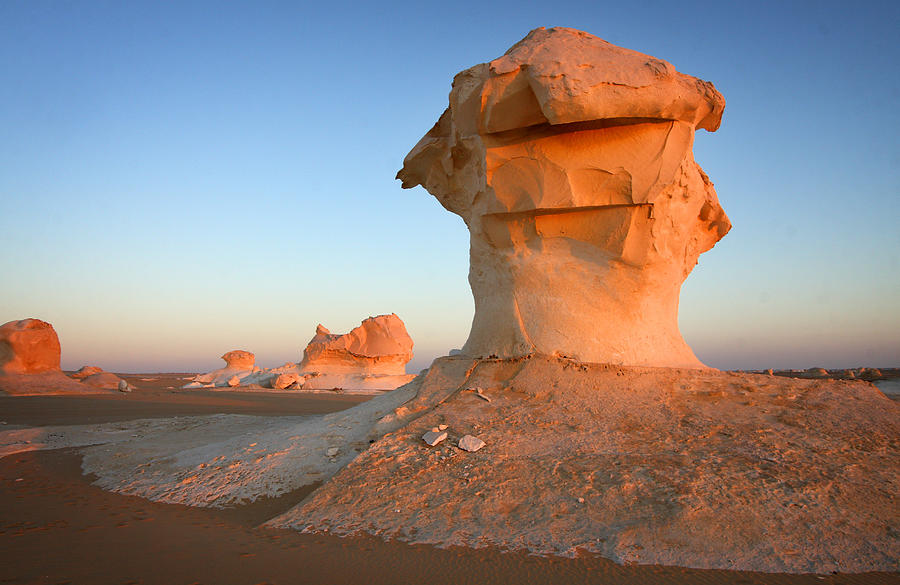 Bizarre rock formation in White desert, Egypt Photograph by Dietmar Temps