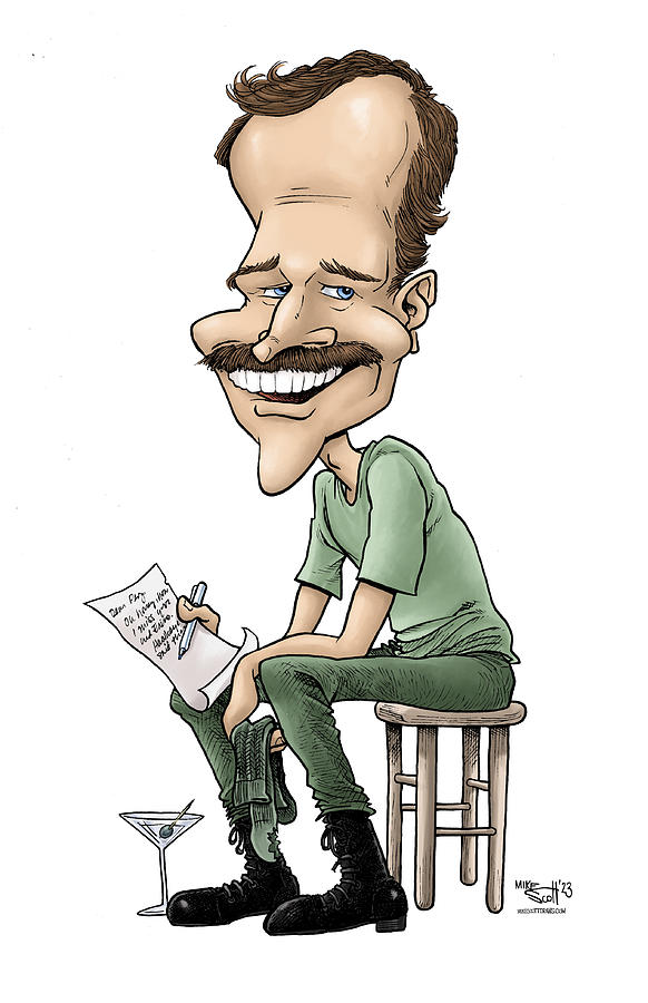 BJ Hunnicutt, in color Drawing by Mike Scott