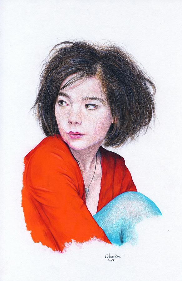 Bjork Drawing by Cherise Foster