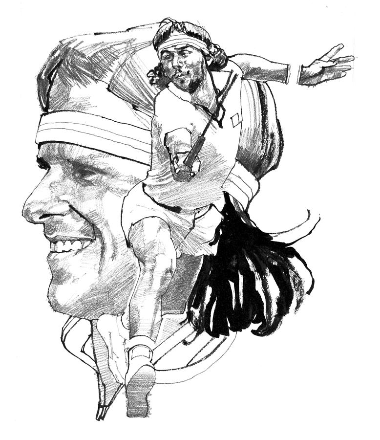 Bjorn Borg Drawing by Allan Phillips - Fine Art America