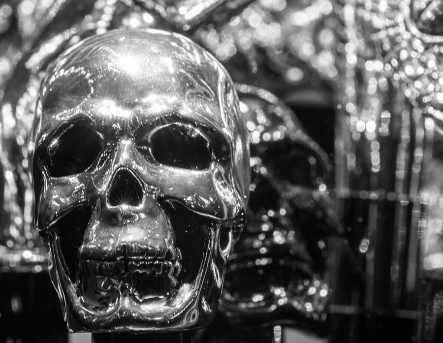 Black & White Silver Skull Photograph by Essentialimage