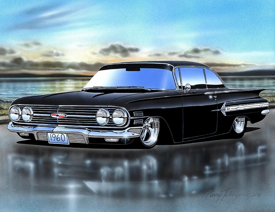 Black 1960 Chevy Impala Hardtop Painting by Parry Johnson - Fine Art ...