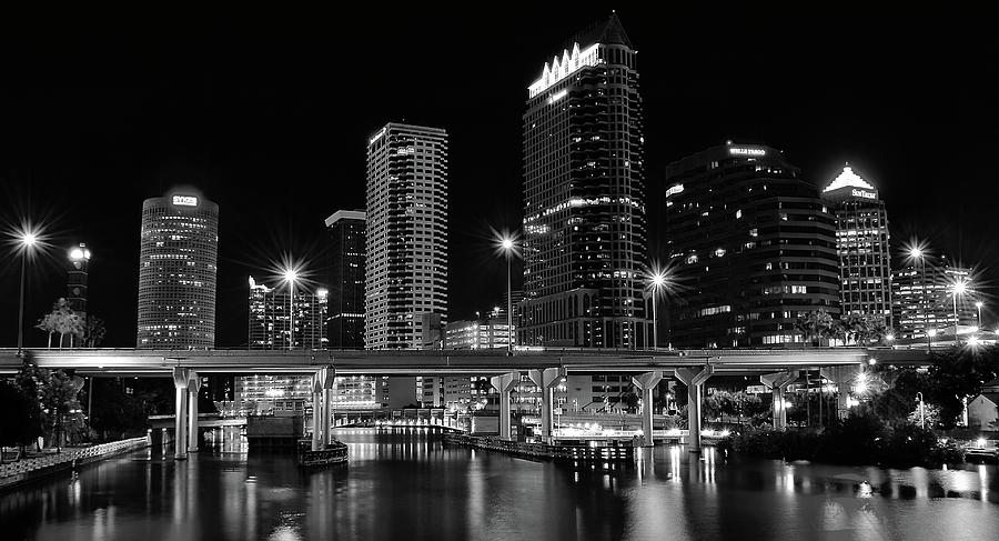 Black and also White Tampa Semi Pano Photograph by Frozen in Time Fine ...