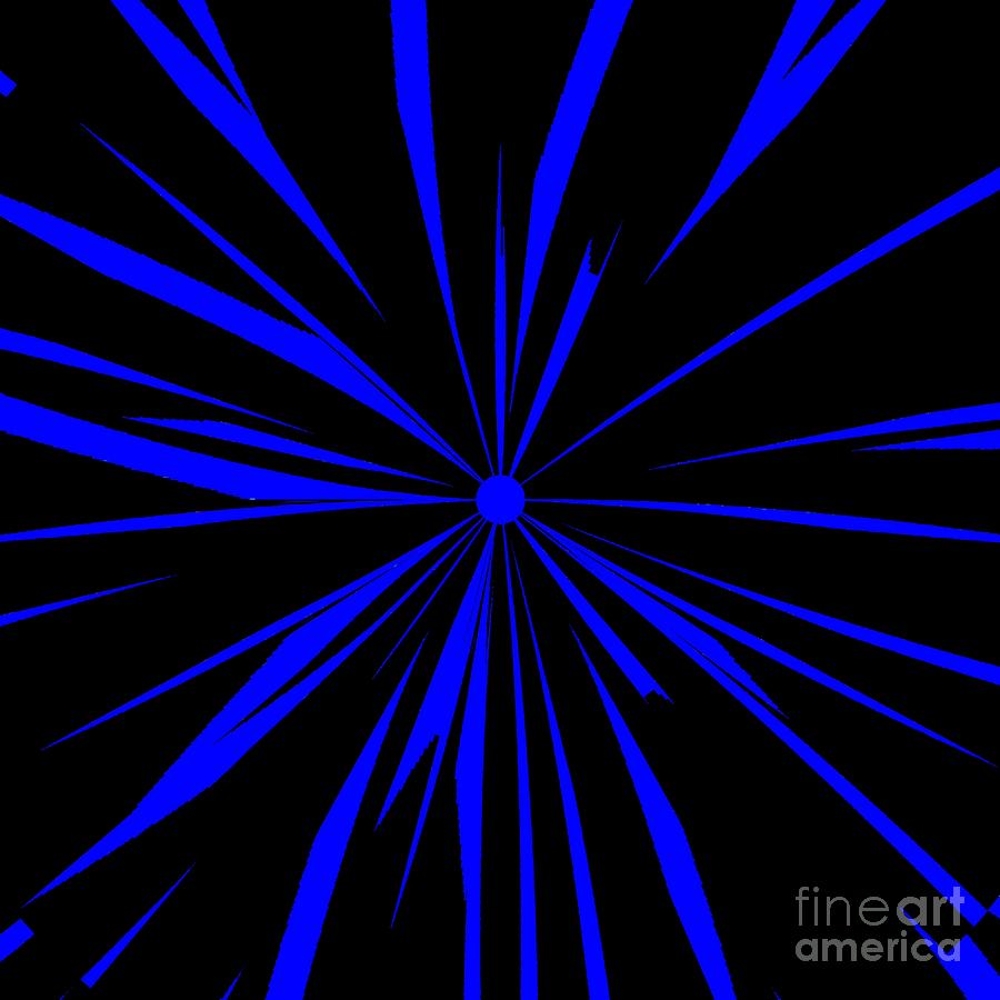 Black And Blue Neon Style 05 Digital Art