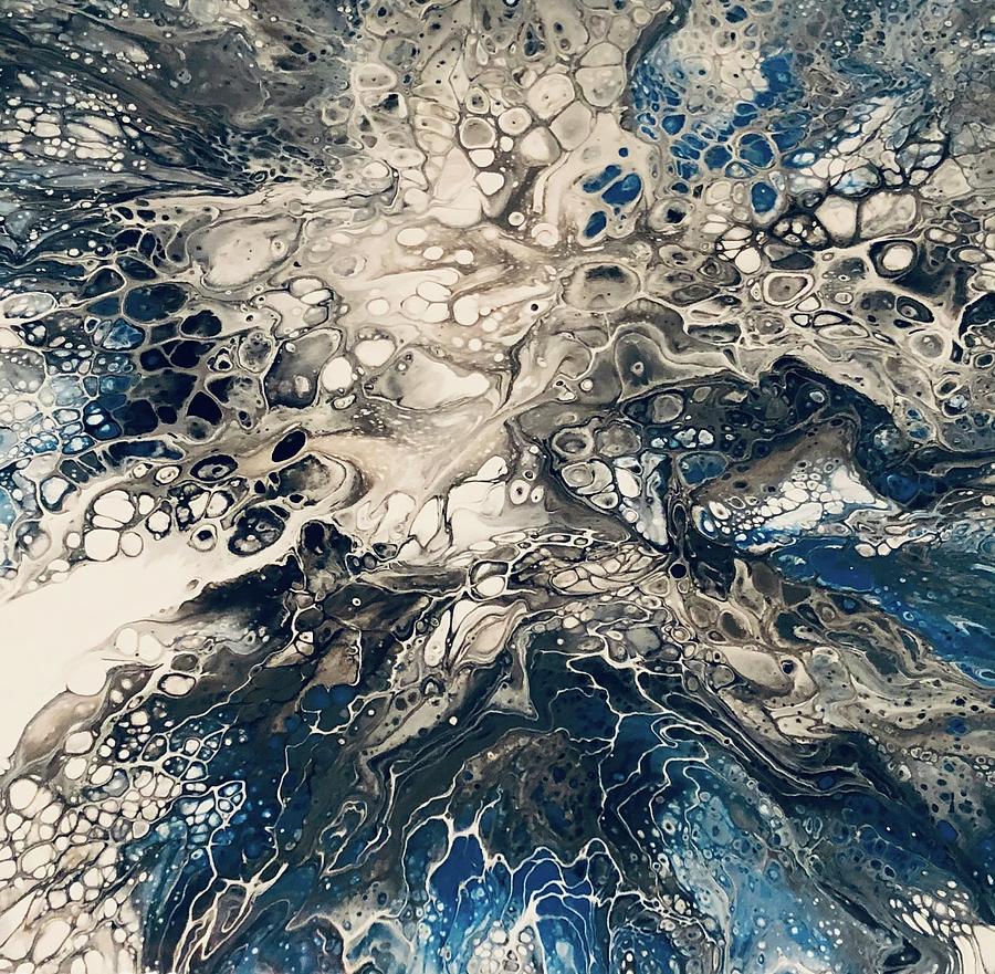 Black and Blue Painting by Robin Smith