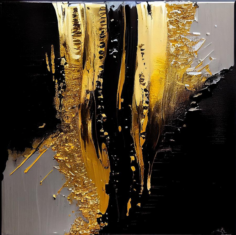 Black And Gold Digital Art by Mauricio Sobalvarro - Fine Art America