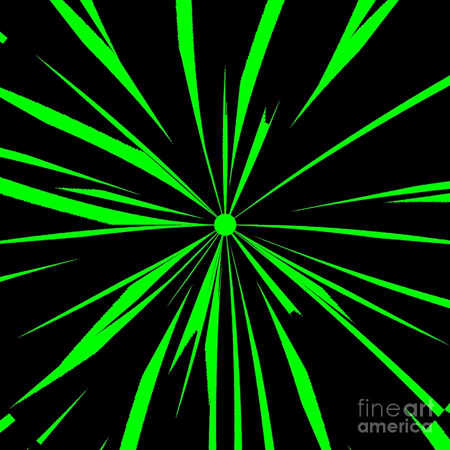 Black And Green Neon Style 05 Digital Art