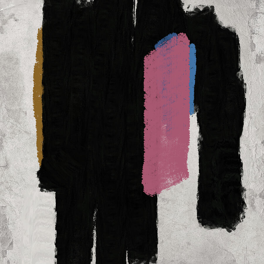 Black And Pink Abstract Digital Art