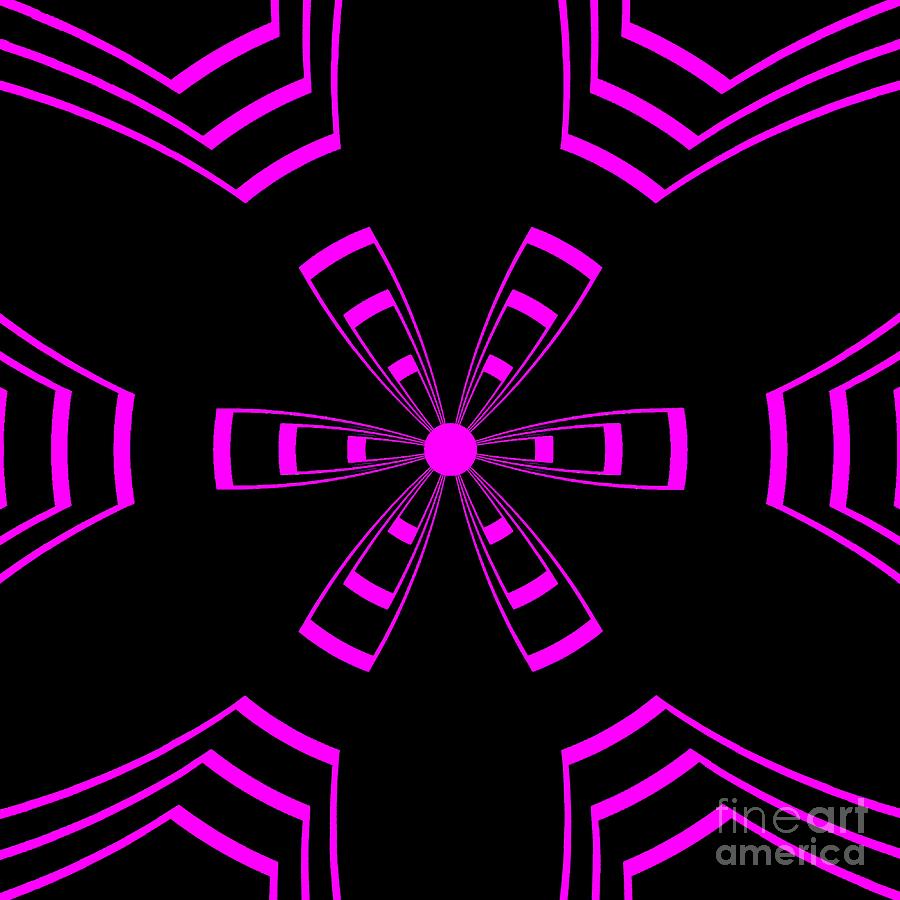 Black And Pink Neon Style 01 Digital Art