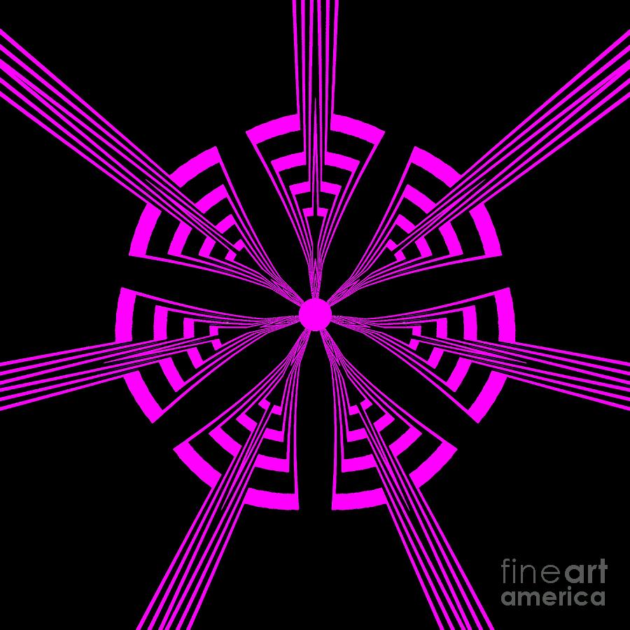 Black And Pink Neon Style 04 Digital Art