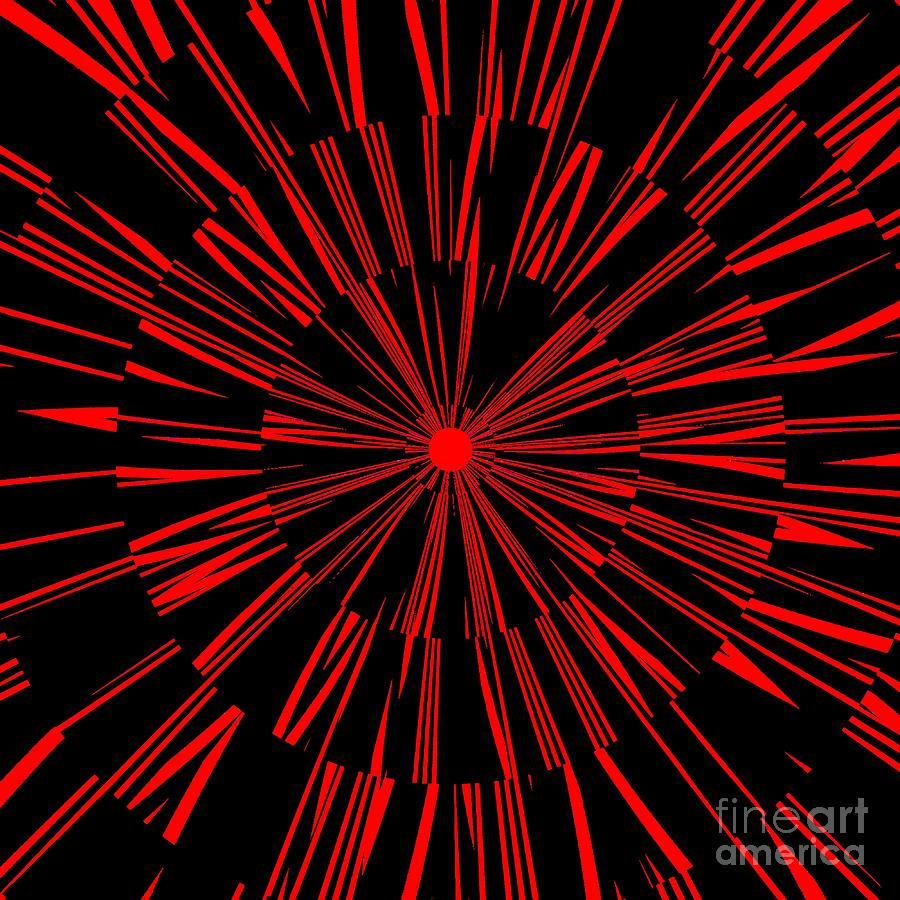 Black And Red Neon Style 02 Digital Art