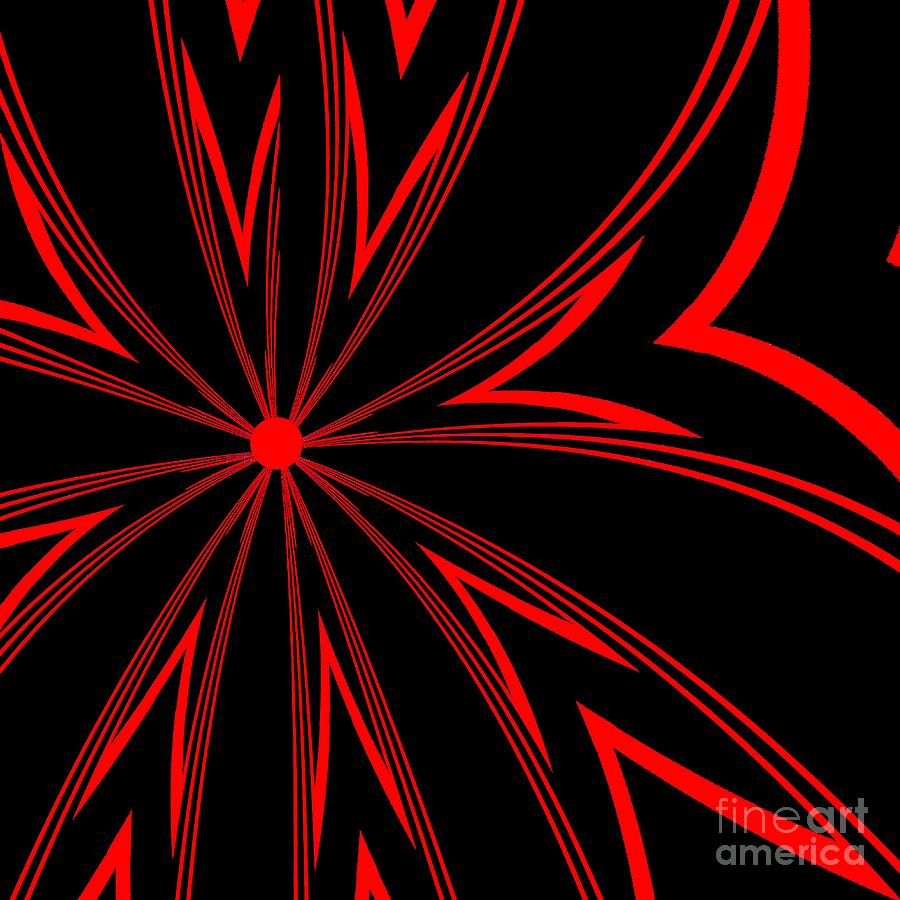 Black And Red Neon Style 03 Digital Art