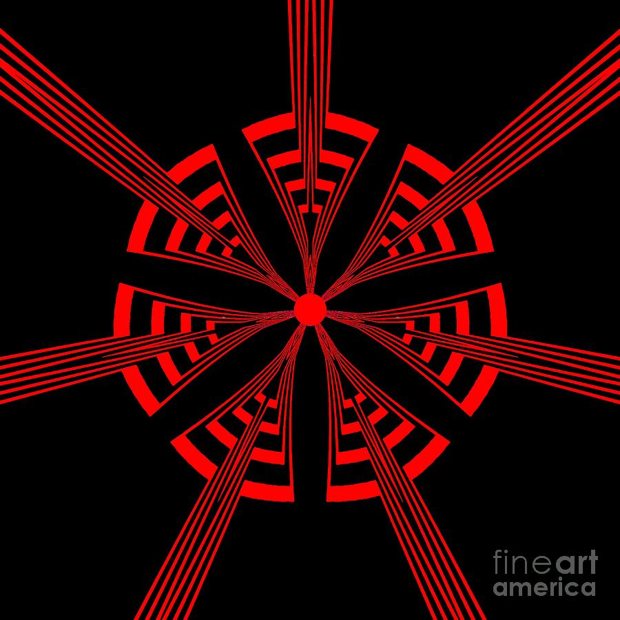 Black And Red Neon Style 04 Digital Art
