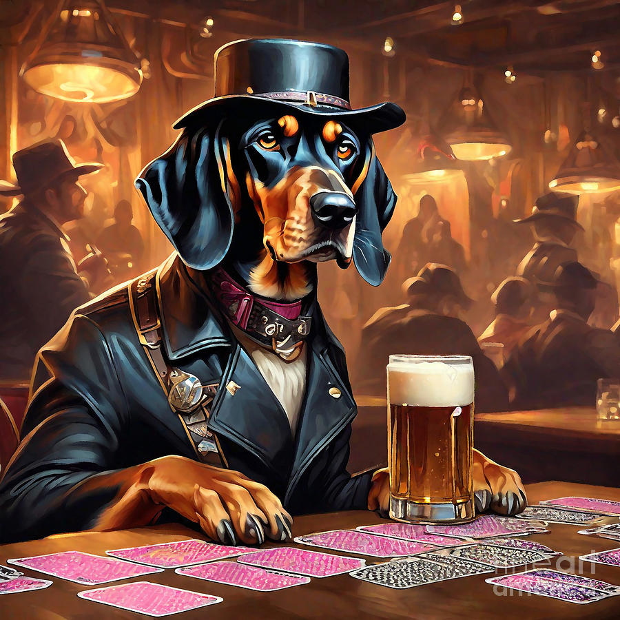 Black And Tan Coonhound Coonhound Cocktails Black And Tan Tastings Painting