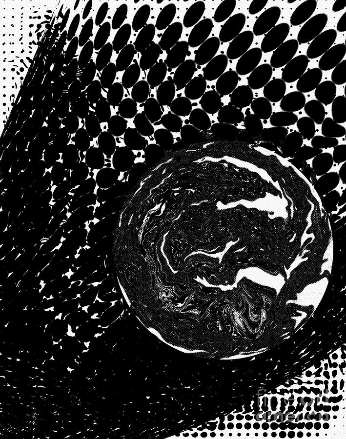 Black And White Abstract Circles Digital Art by Itsonlythemoon