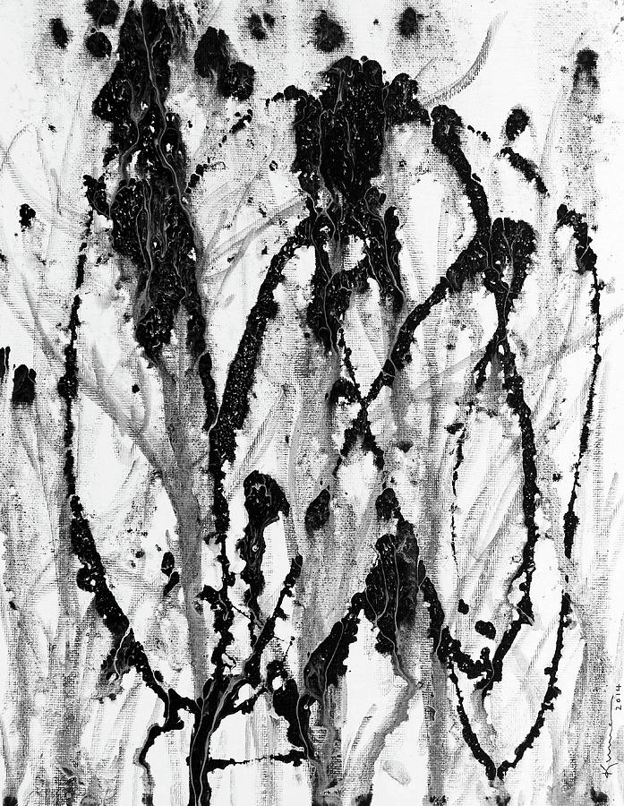 Black And White Abstract Painting by Kume Bryant