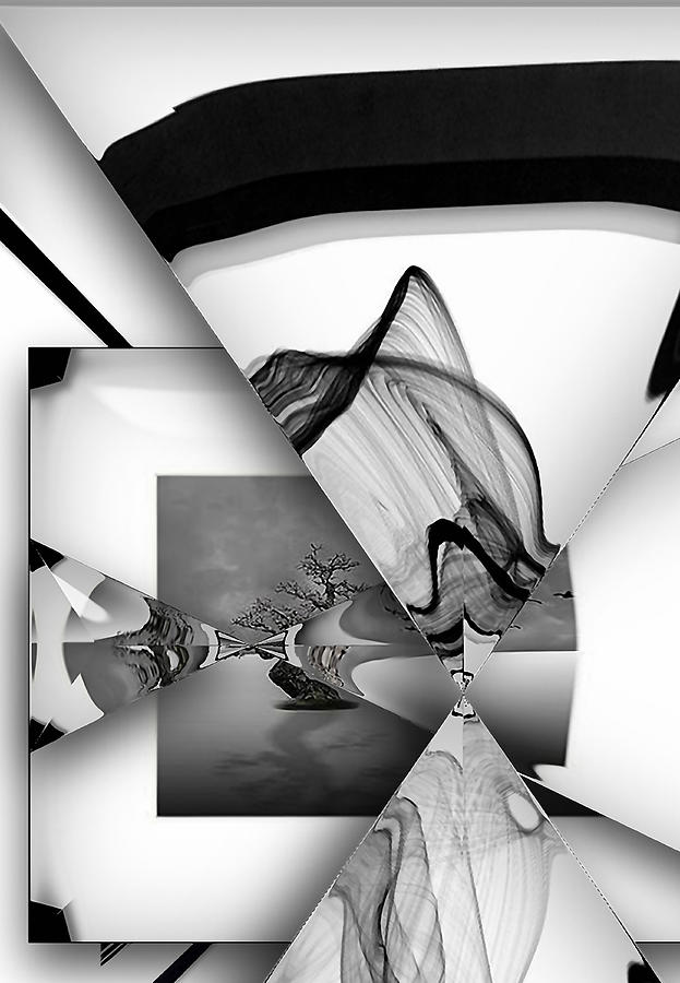Black And White Abstract Mixed Media by Marvin Blaine