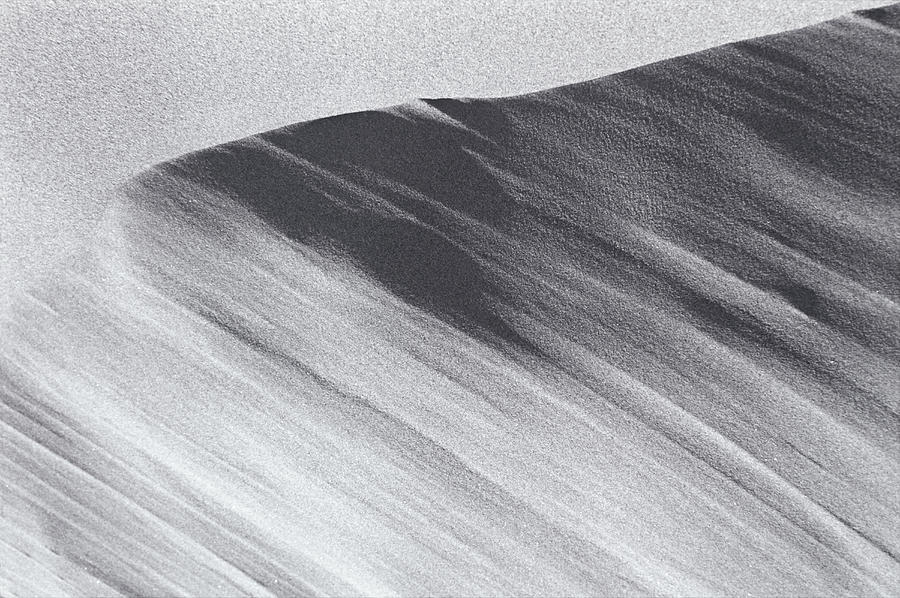 Black And White Abstract Photograph Of A Rolling Sand Dune Photograph by Rubberball