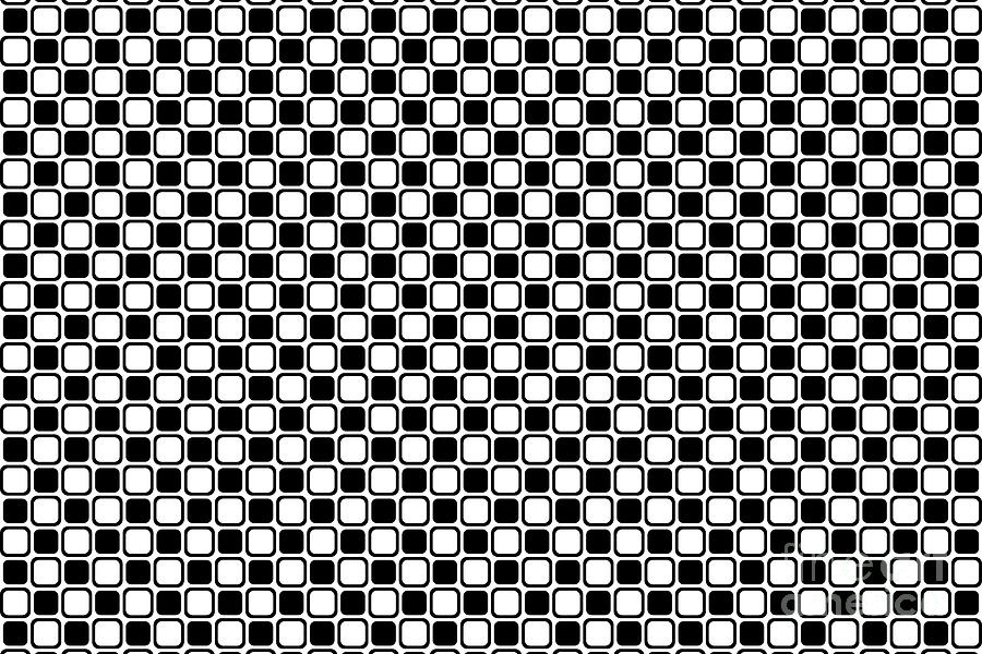 Black and White Abstract Square Checkerboard Pattern Digital Art by ...