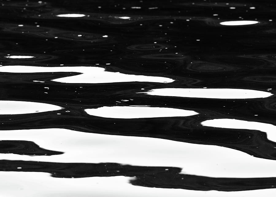 Black and White Abstract - The Waters Surface Photograph by Amelia Pearn