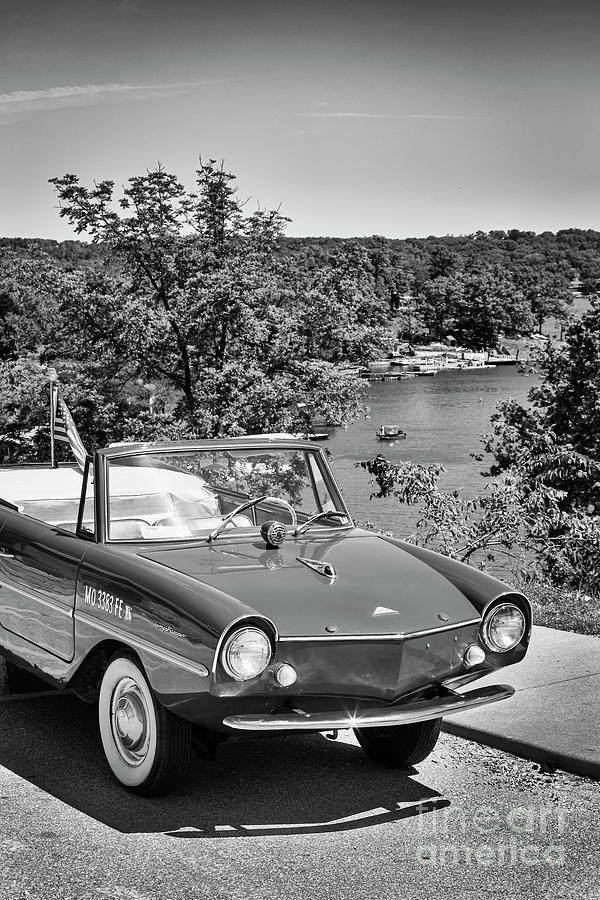Black and White Amphicar Photograph by Dennis Hedberg