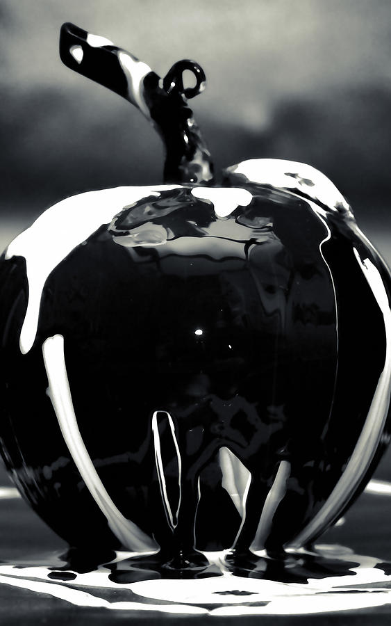 Black And White Apple Mixed Media by Marvin Blaine
