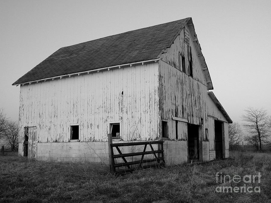 Barn Photograph - Black and White Barn by Michelle Hastings