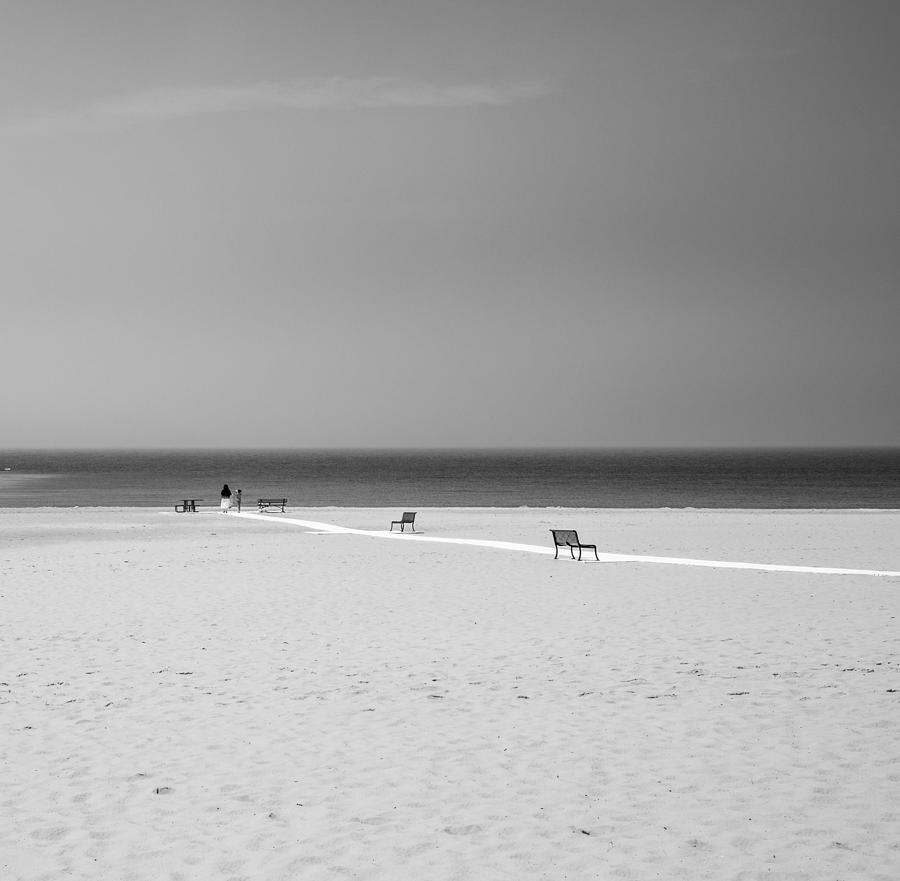 Black And White Photograph - Black And White Beach Path by Dan Sproul