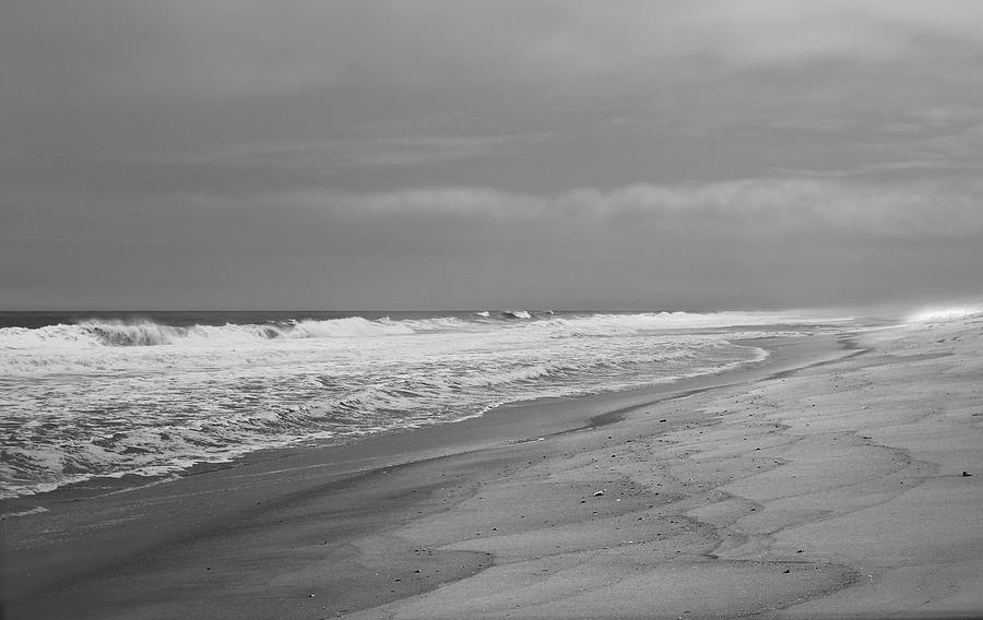 Black and White Beach Photograph by Stamp City | Fine Art America