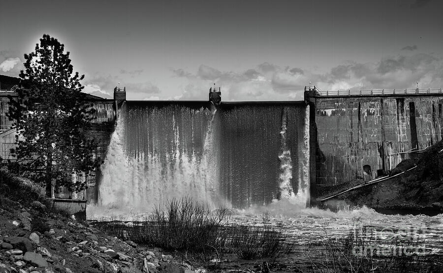 Black And White Black Canyon Dam Photograph by Robert Bales | Fine Art ...